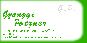 gyongyi potzner business card